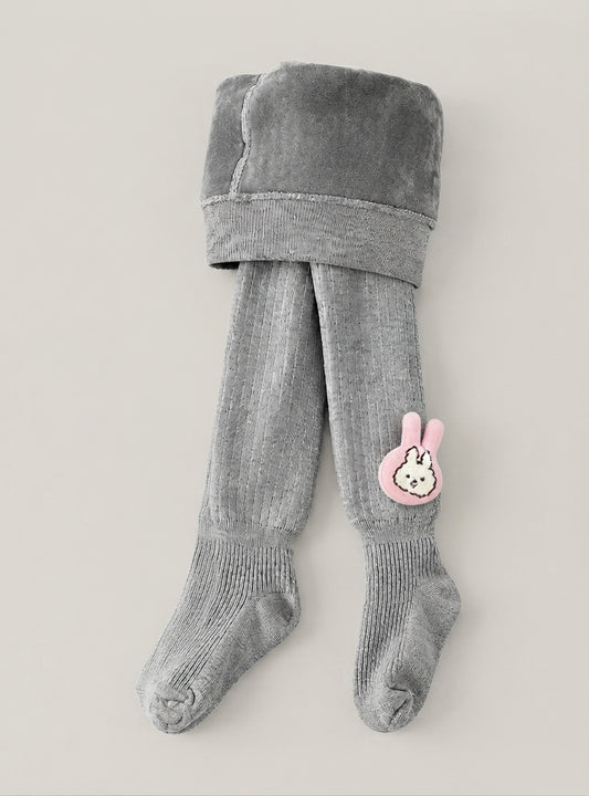 Baby Woolen Fleece Leggings Grey