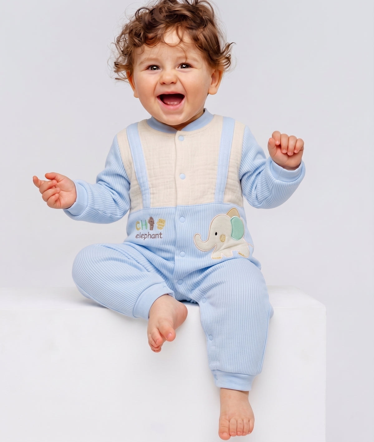 Baby winter warm Quilted coated romper