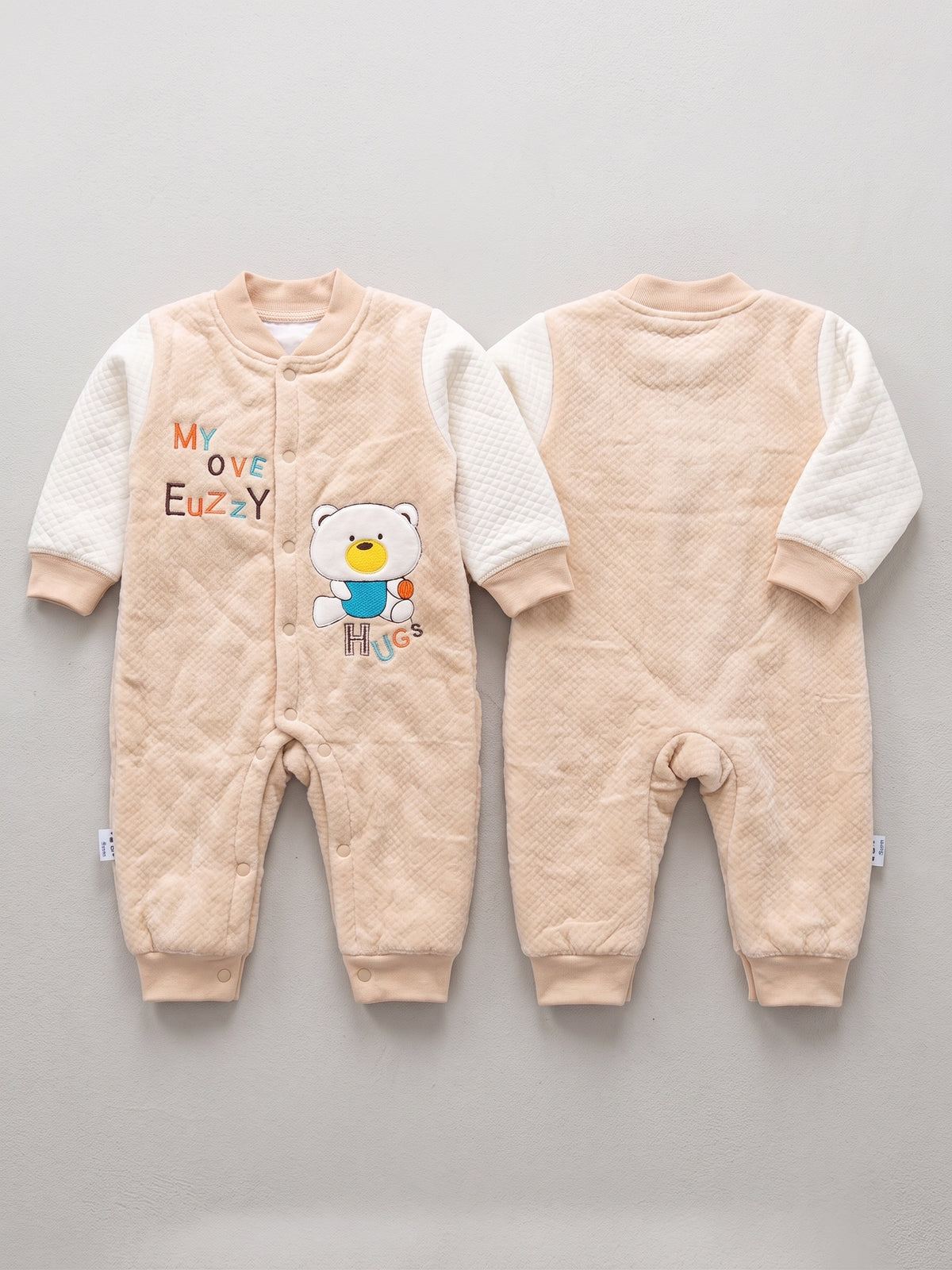 Baby winter warm Quilted coated romper