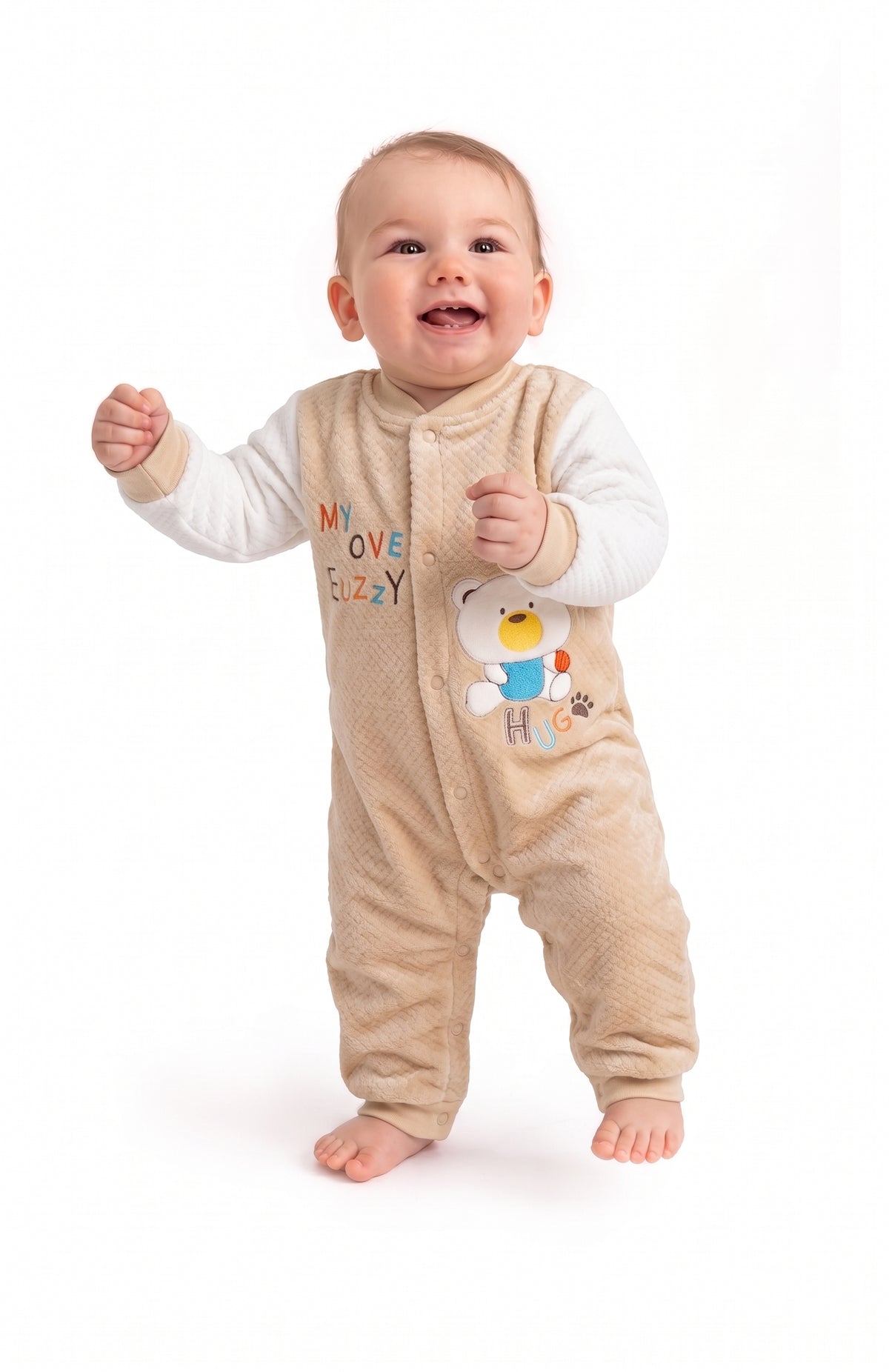 Baby winter warm Quilted coated romper