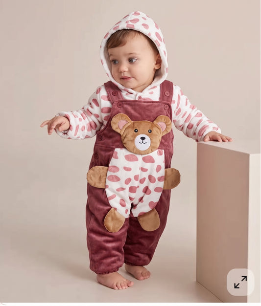 Bear Baby winter warm triple coated romper