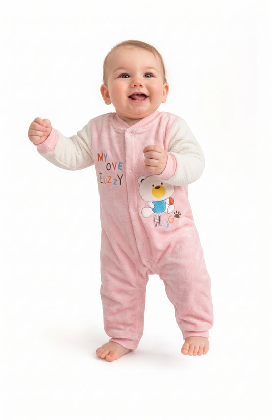 Baby winter warm Quilted coated romper