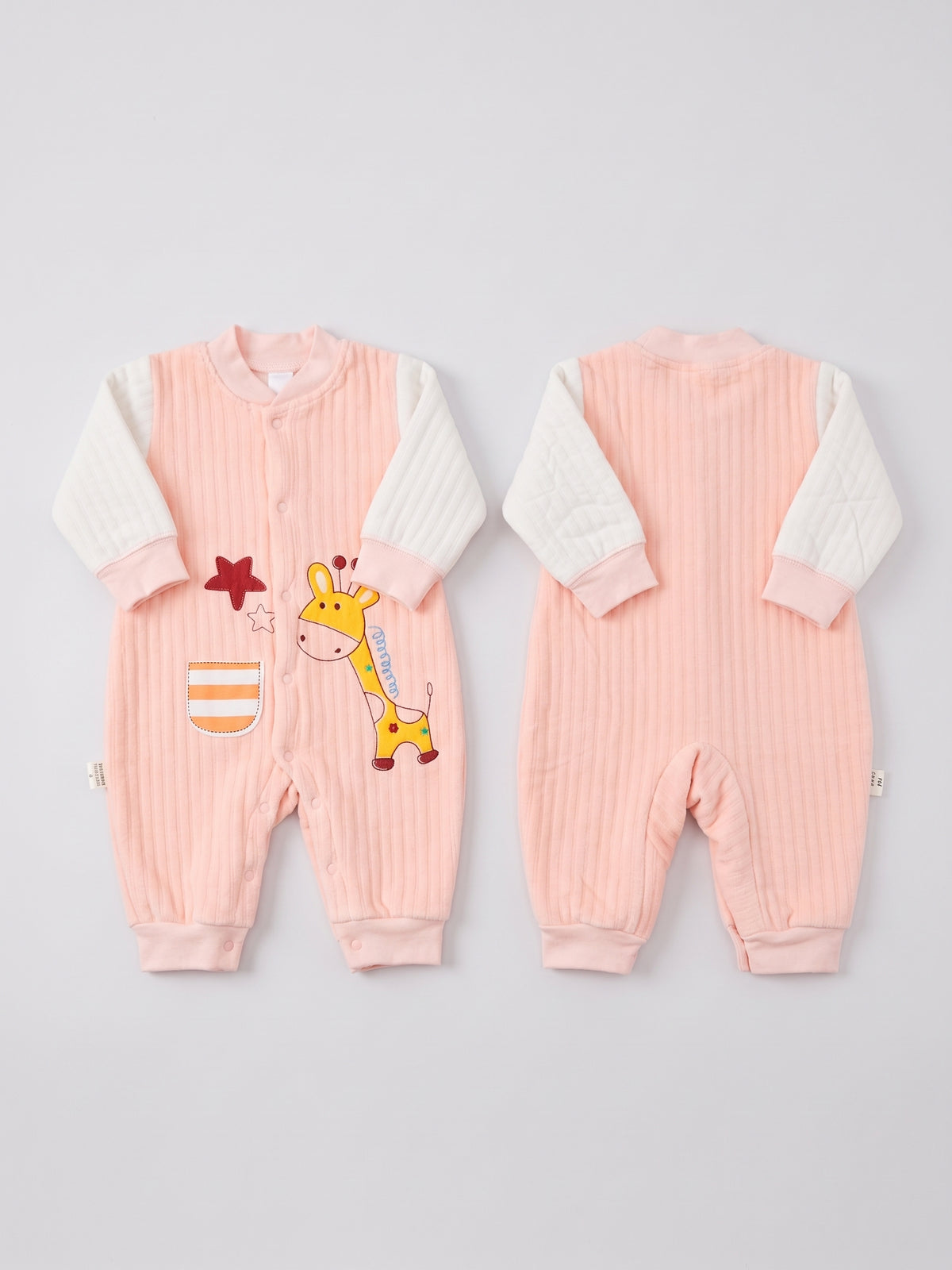 Baby winter warm coated romper