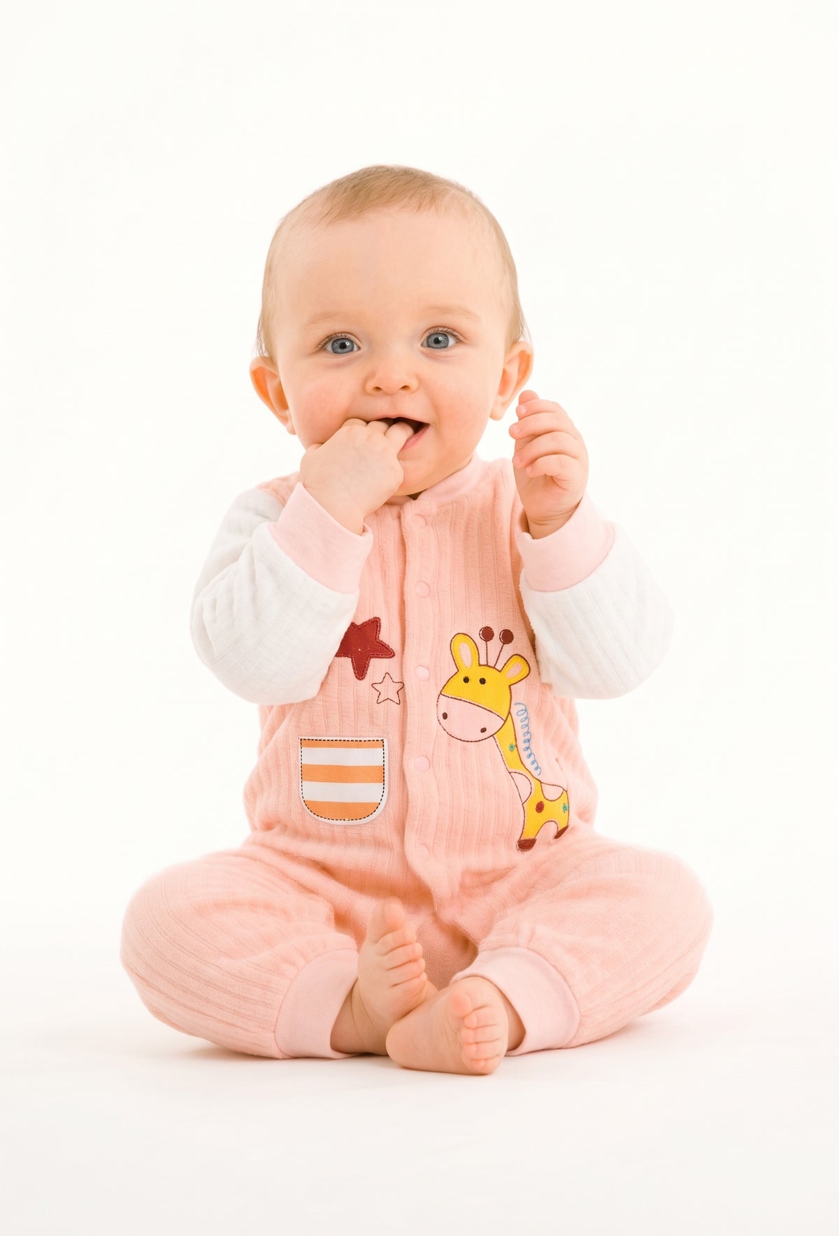 Baby winter warm coated romper