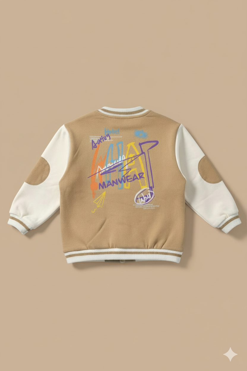 Children's Fleece-Lined Cartoon Jacket Style Coat For Boys -S
