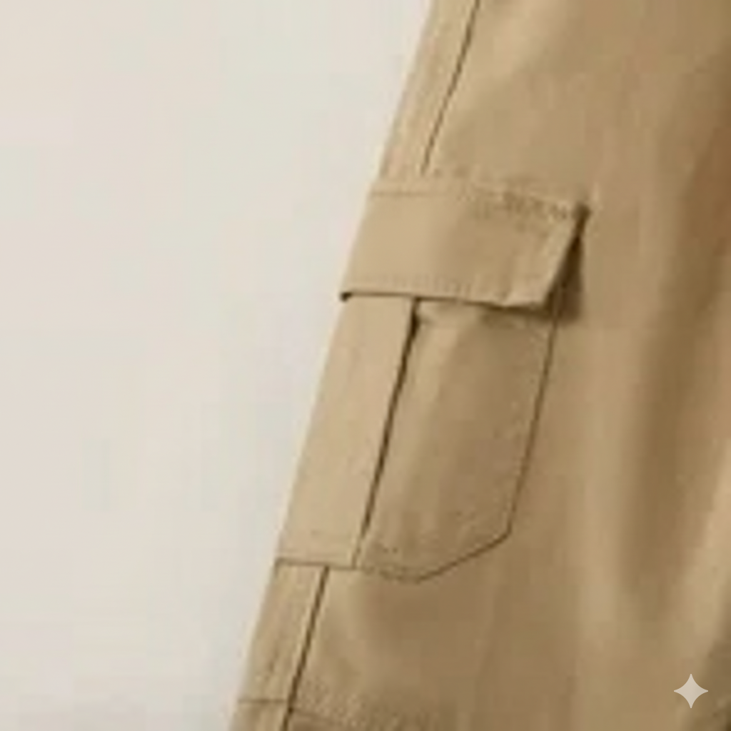 Boys Cargo Pants with Pocket Cotton Solid