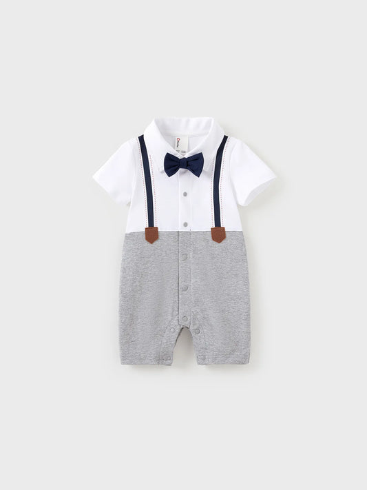 Baby Boy Gentle Style Faux-two Romper
