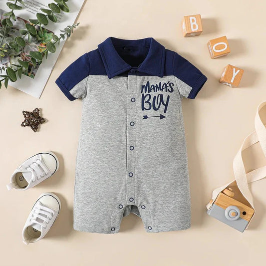 Mamas boy Letter Print Romper