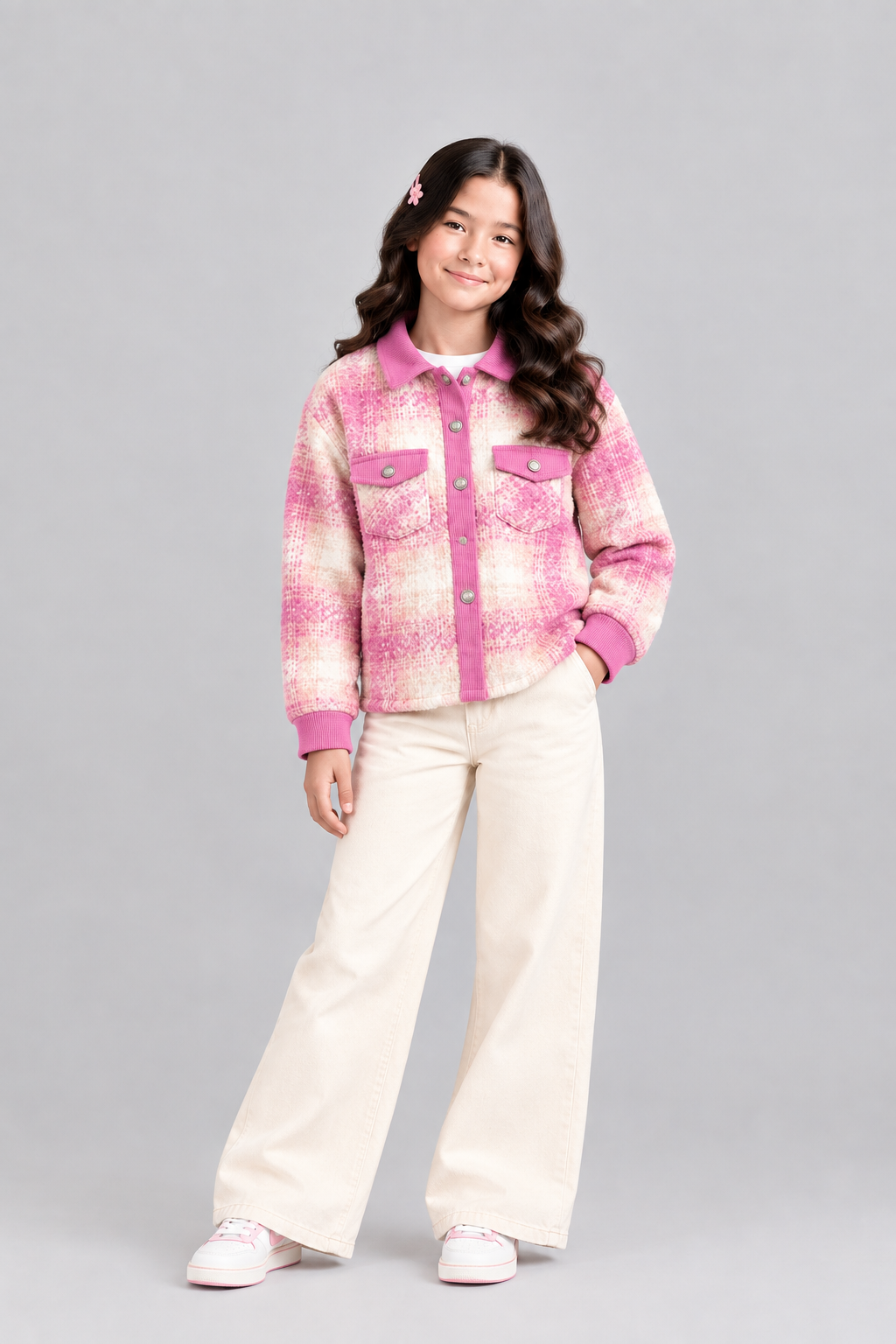Plaid Button-Front Jacket – Cute Lightweight Fall Outerwear