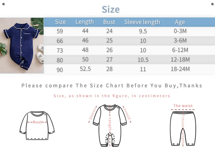 Comfy Cotton Baby Dark Blue Sleeping Romper