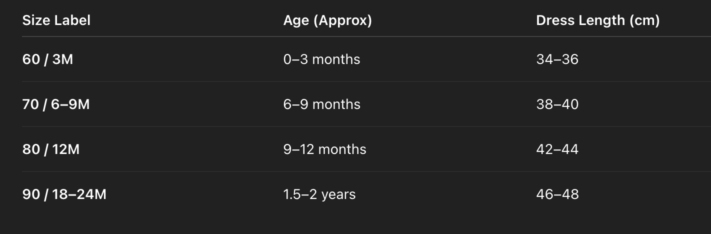 KOREAN Baby Girl Dress -S