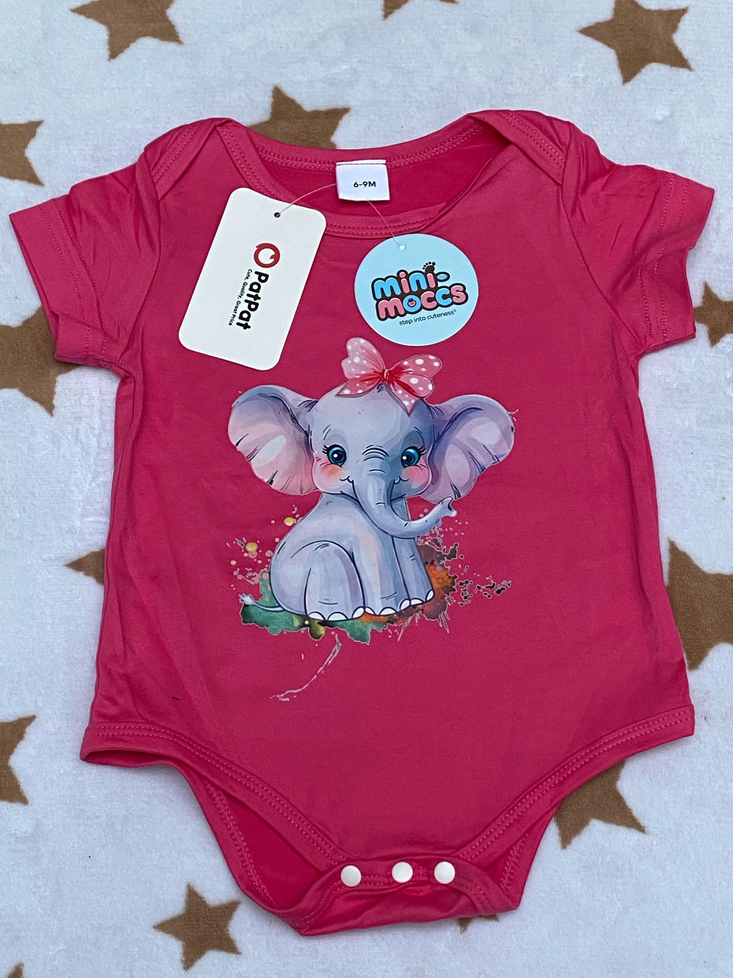 Pink Elephant Romper