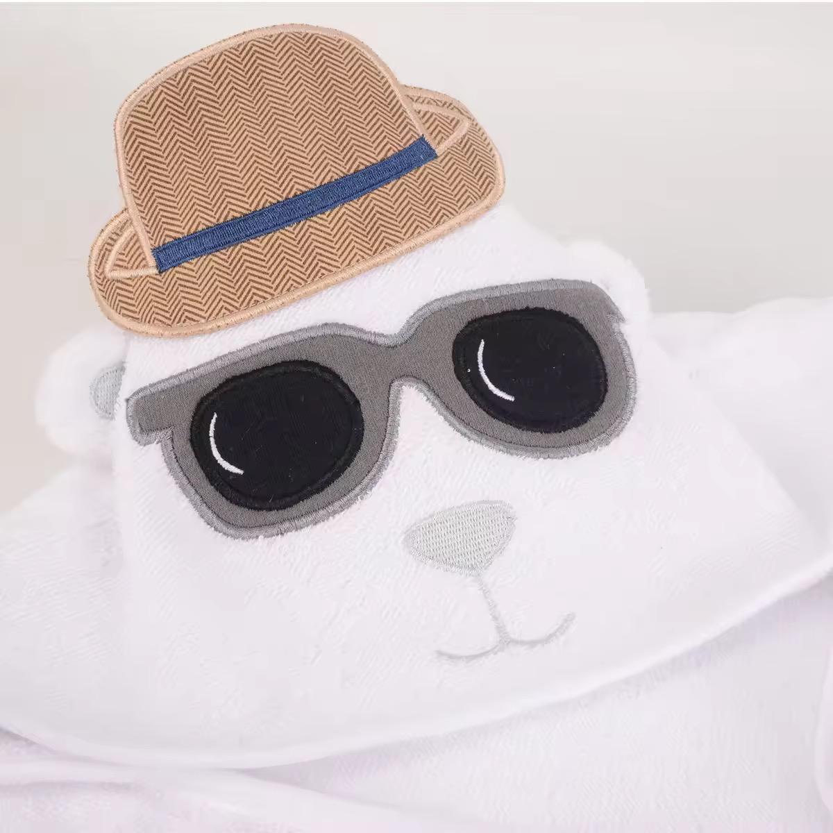Hudson Baby: Hooded towel "Bear"(042Lh)