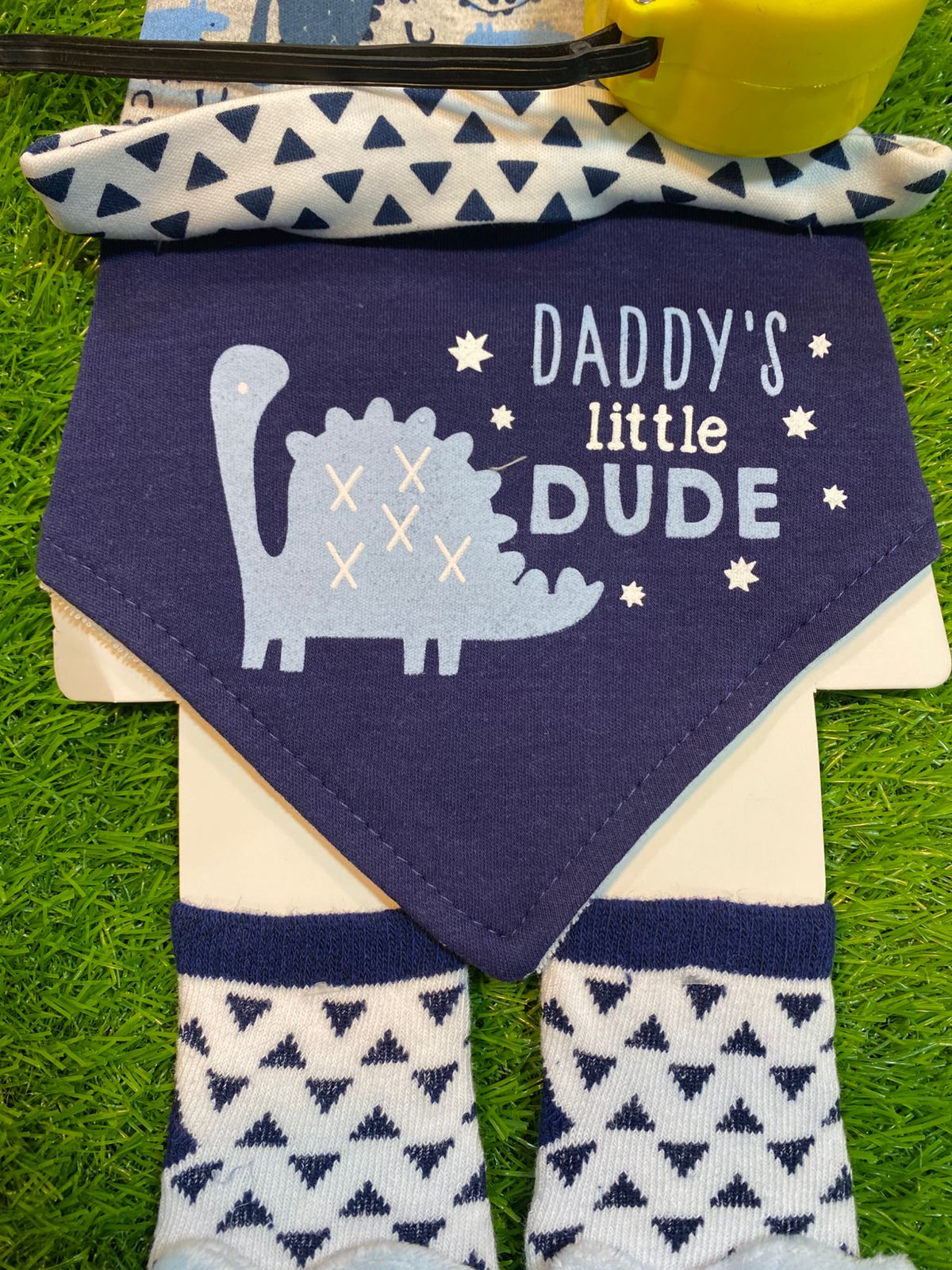 Baby Cap, Bib & Sock 6-9M 3 Pcs Set