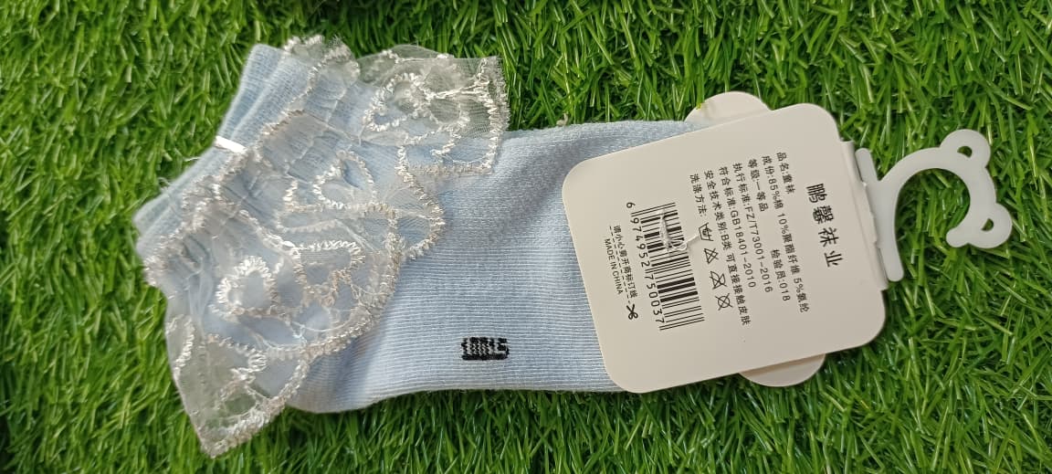 Mesh Socks Breathable Cotton Lace with Ruffle