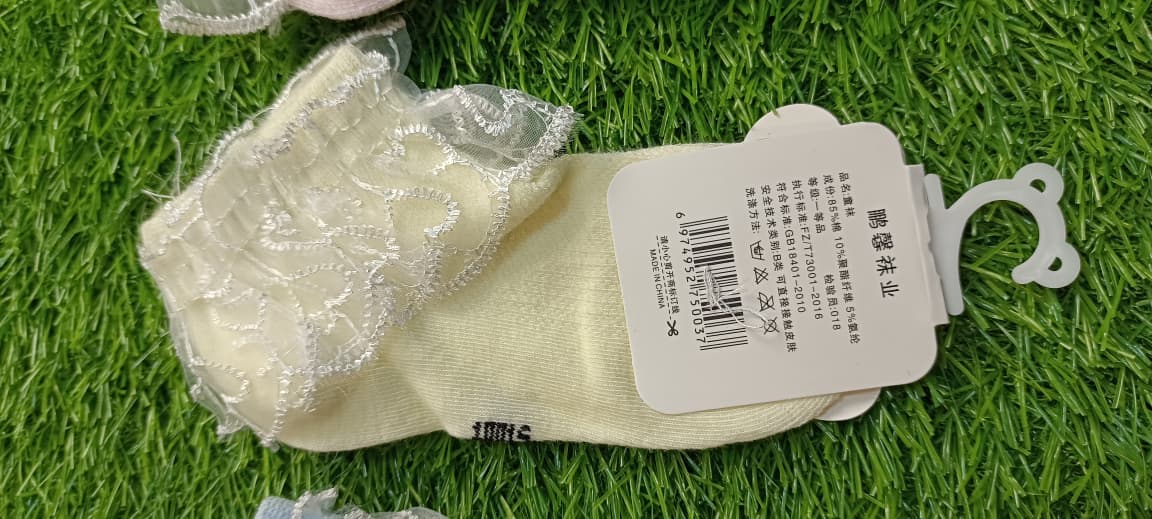 Mesh Socks Breathable Cotton Lace with Ruffle