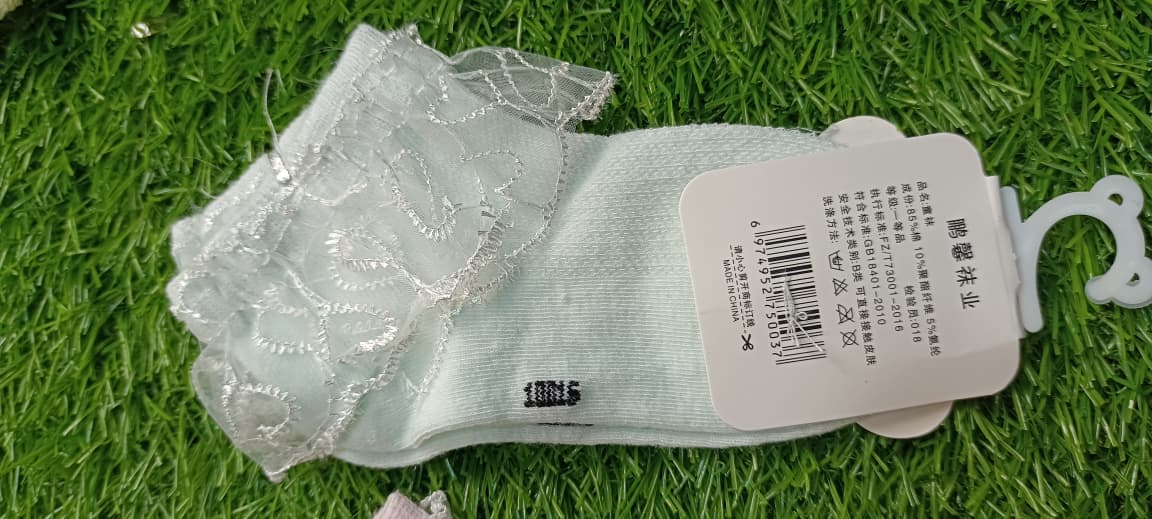 Mesh Socks Breathable Cotton Lace with Ruffle