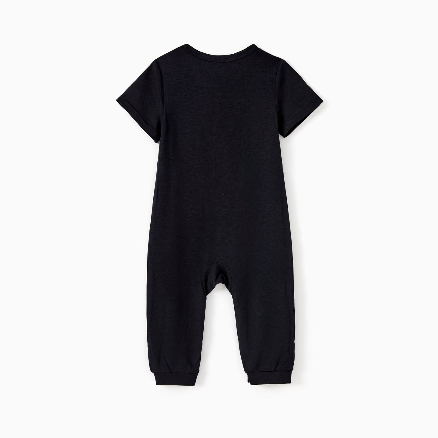 Tee Plaid Dinosaur Skeleton Romper with Snap Buttons Glow in the Dark