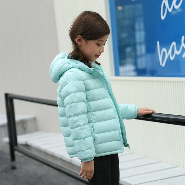 Cute Baby Girls Jackets Kids Boys Down Coats With Ear Hoodie Spring Girl Clothes Infant Children's Clothing for Boys Coat