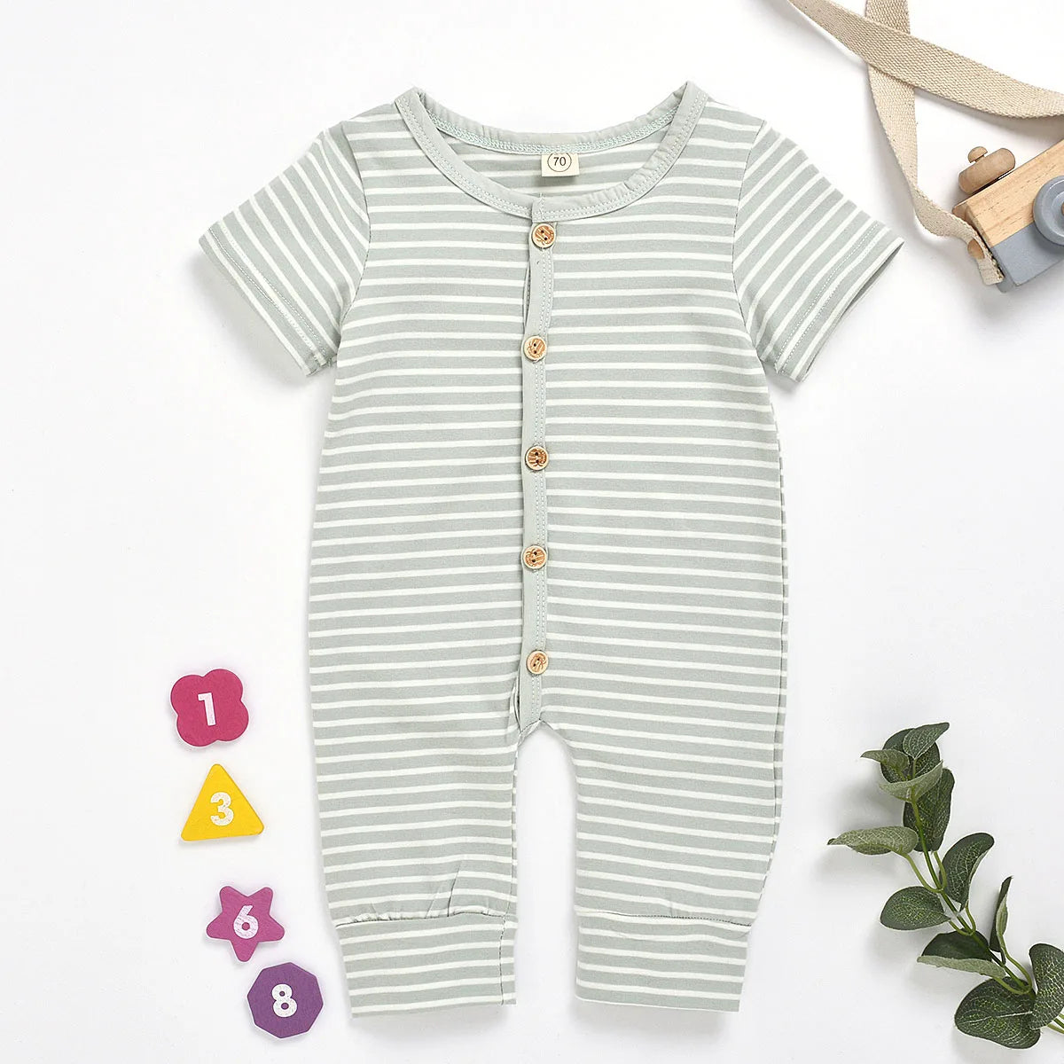 baby allover Short-sleeve Jumpsuit