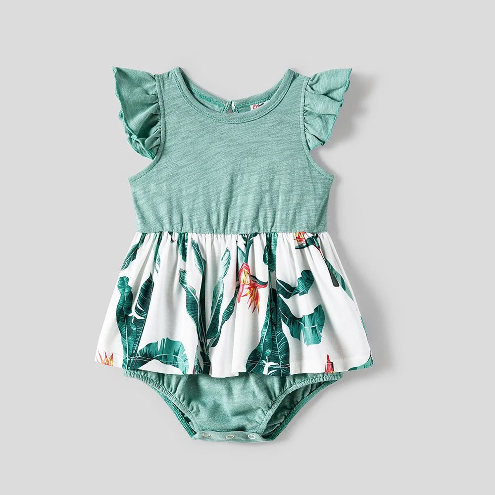Light Green, Baby Girl romper