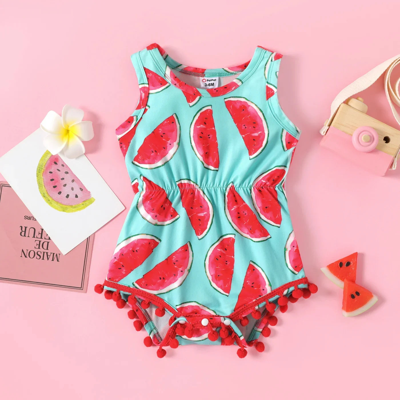 Baby Girl  watermelon Romper