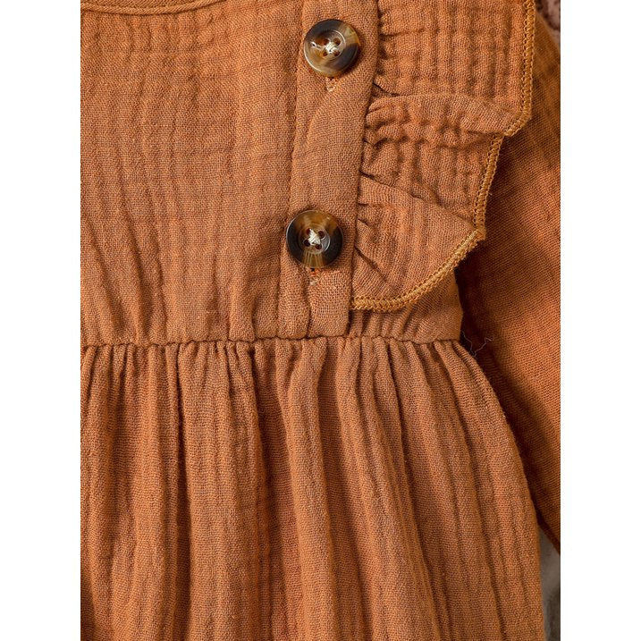 Jumpsuits Ruffles Long Sleeve Bodysuits with Headband