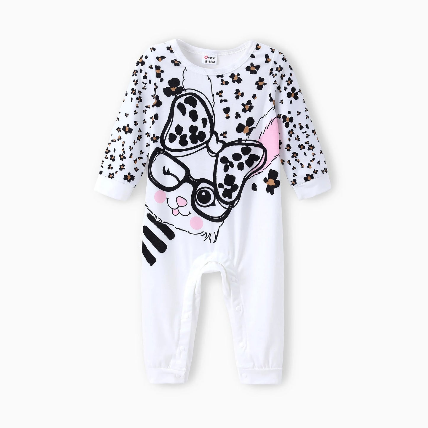 Baby Girl Rabbit Print Jumpsuit