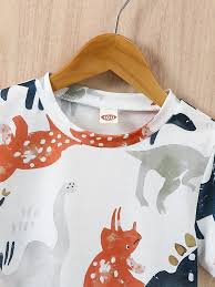 Cute dinosaur print baby Romper