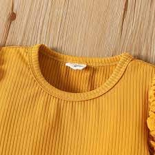 Preppy crew neck long sleeve knit top solid color