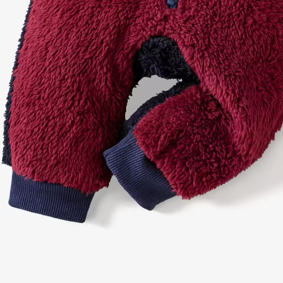 Baby Boy Solid Zipper Design Casual Jumpsuit Soft and Comfortable Perfect for Outings and Daily Wear Basic Style