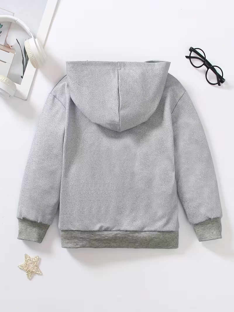 zip hoodie casual long sleeve hooded