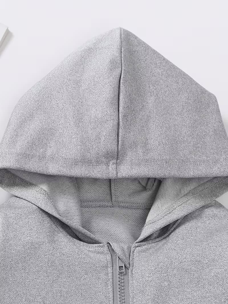 zip hoodie casual long sleeve hooded