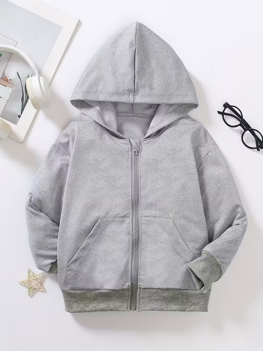 zip hoodie casual long sleeve hooded