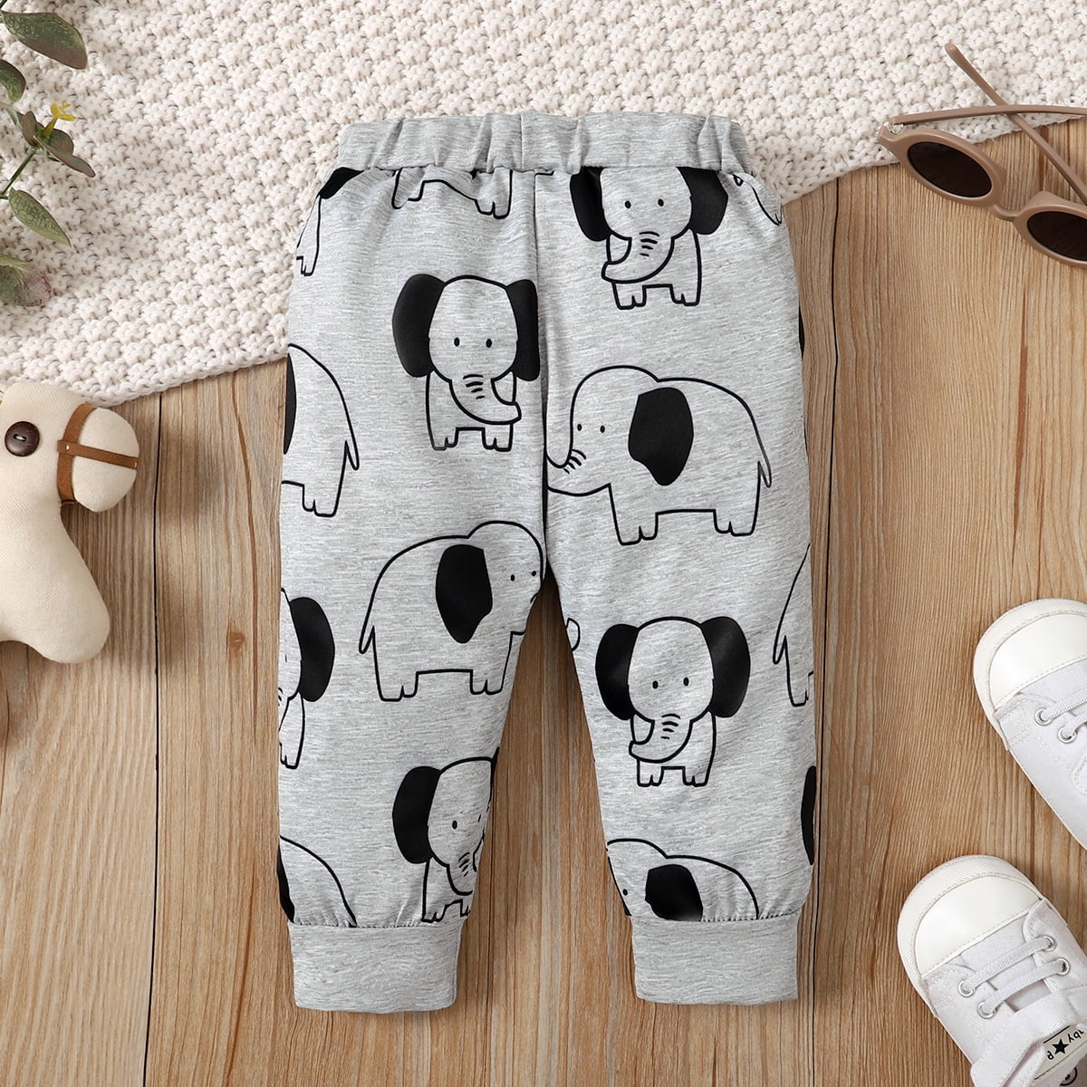 Boys Pants Elephant Print