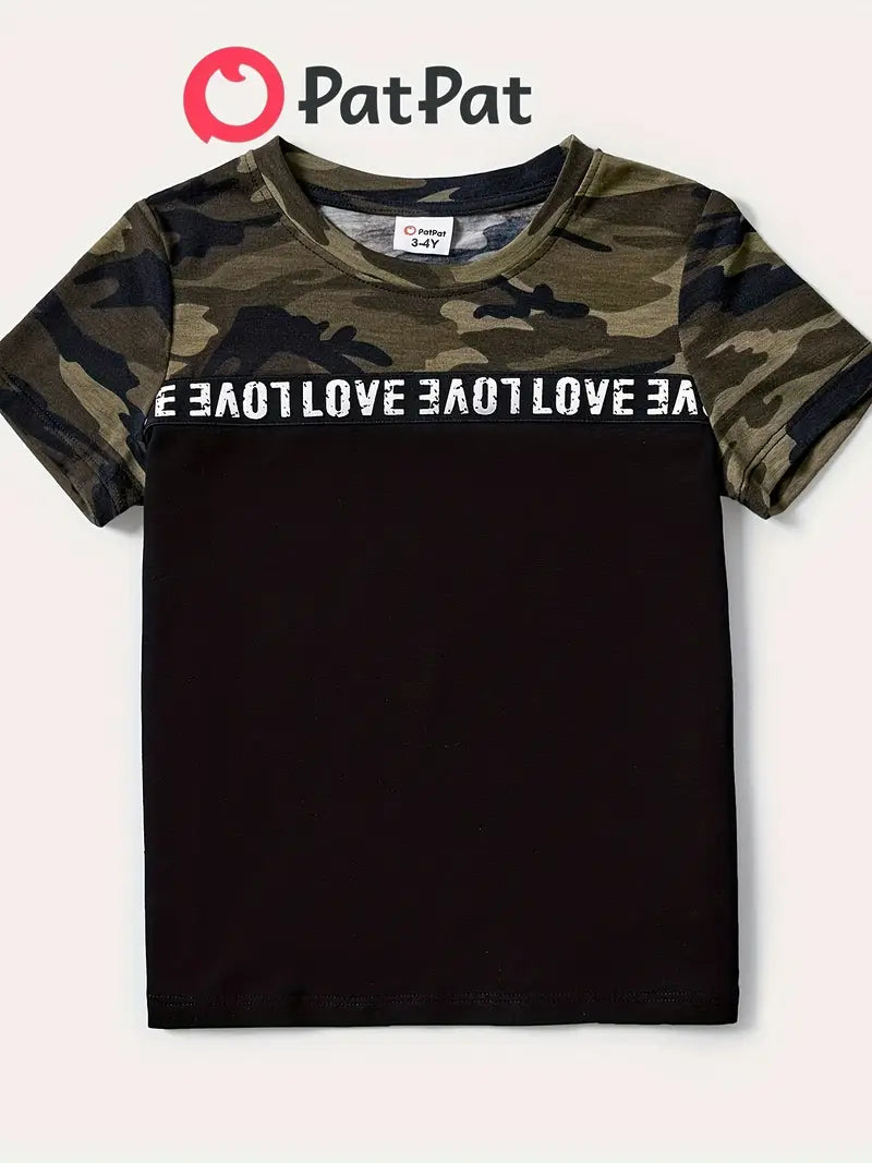 Camo LOVE Print Kids T-Shirt