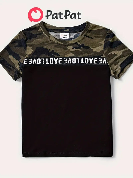 Camo LOVE Print Kids T-Shirt