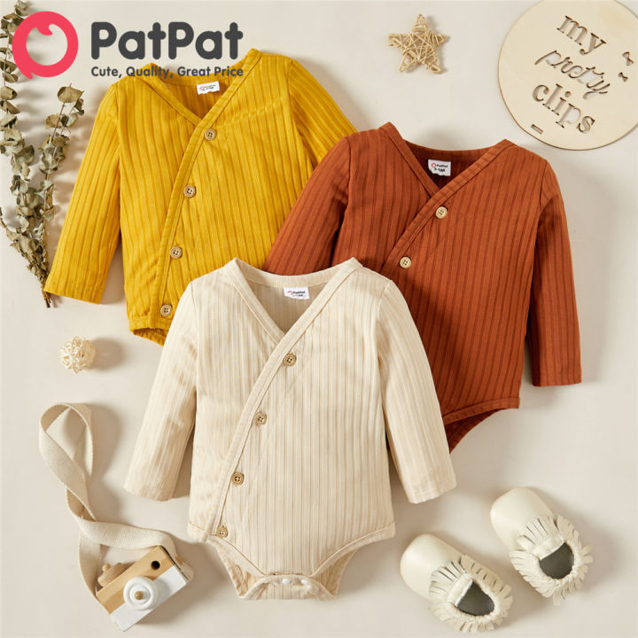 Ribbed V Neck Long-sleeve Romper