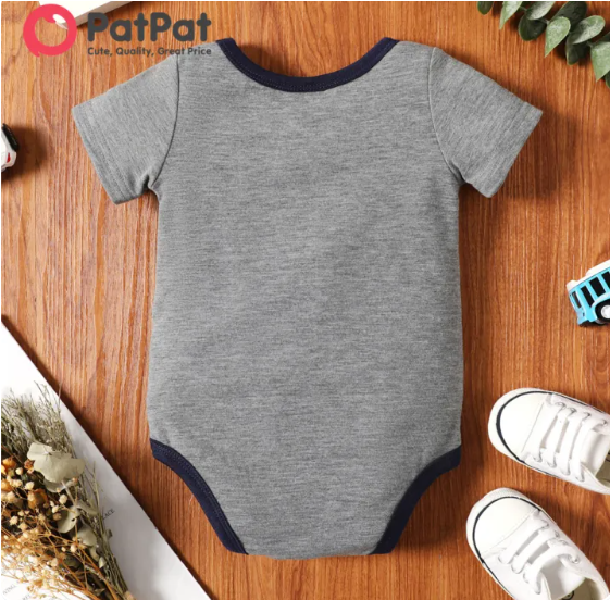 Vehicle Baby Boy Cartoon Romper