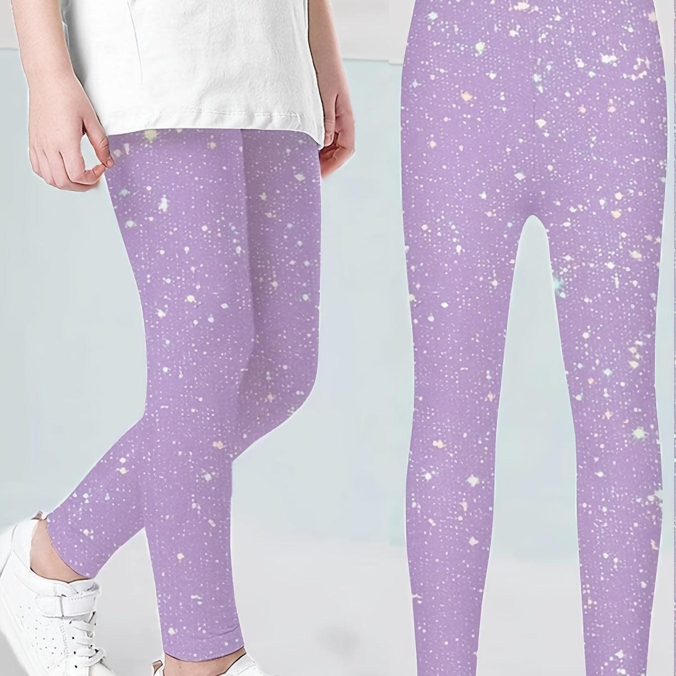 kid girl print stretch leggings