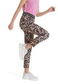 Girl Letter Print Leopard Print Leggings