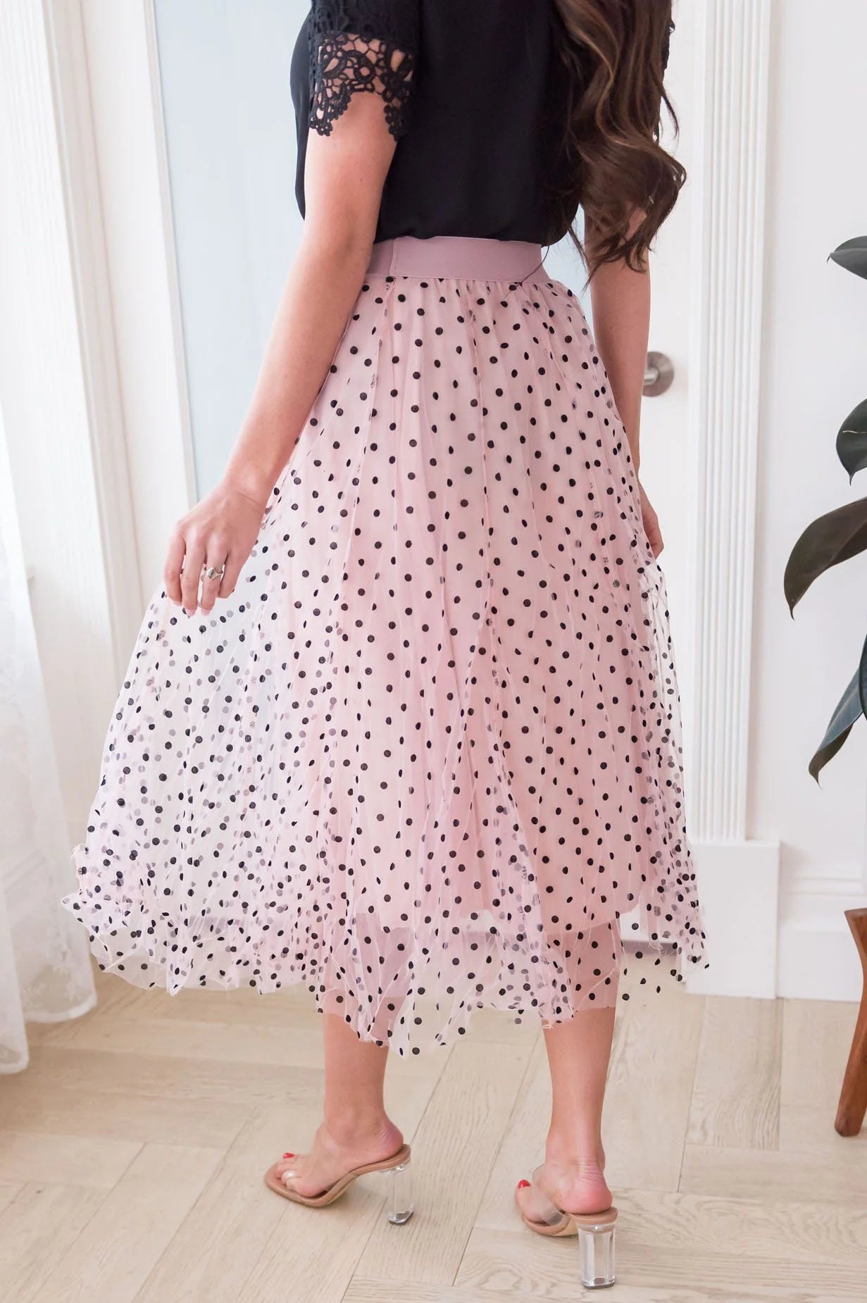Dot Polka  Multi-layered Skirt
