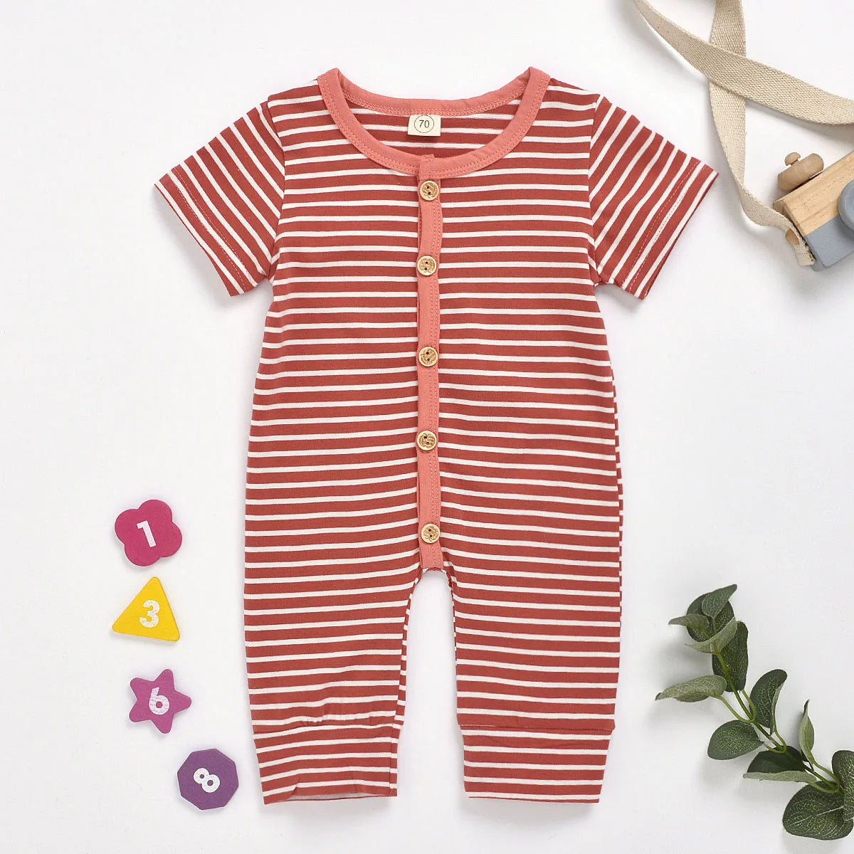 baby allover Short-sleeve Jumpsuit