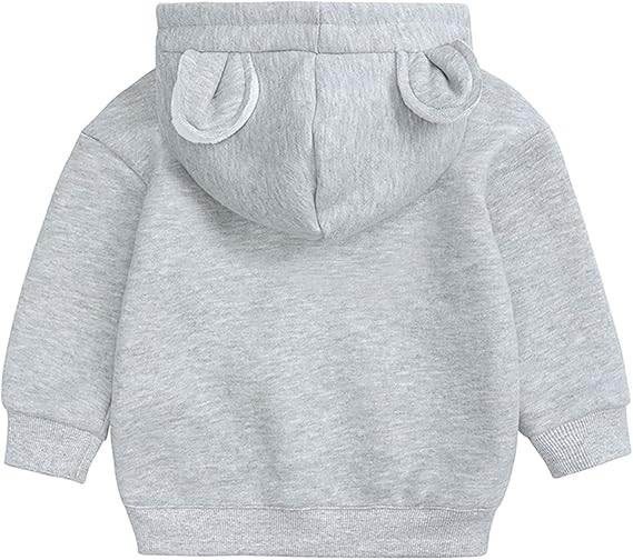 Winter Kids Solid Cotton Hoodie Sweatshirt
