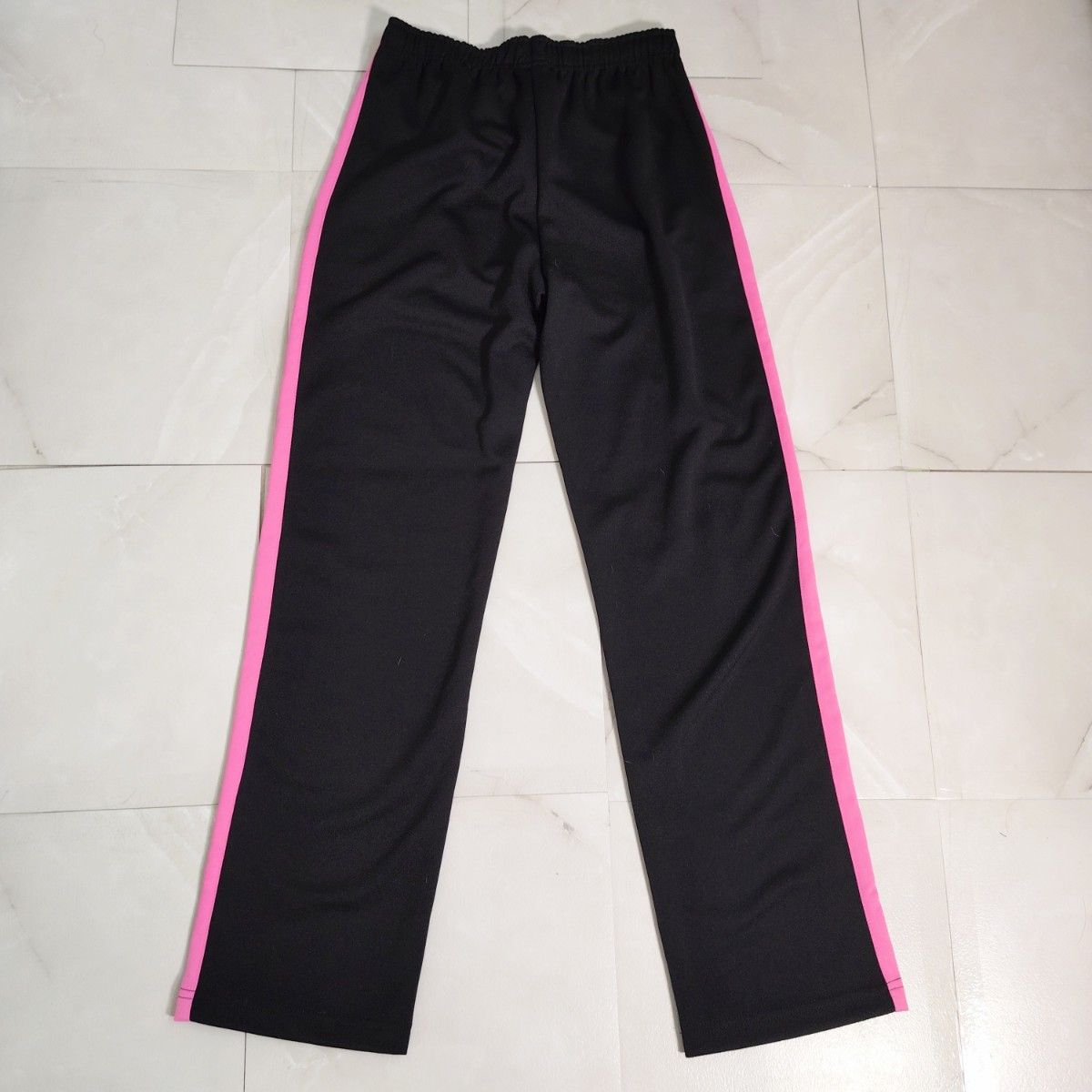 Girls Black trouser with Pink Side Stripes and Fashion Waistband