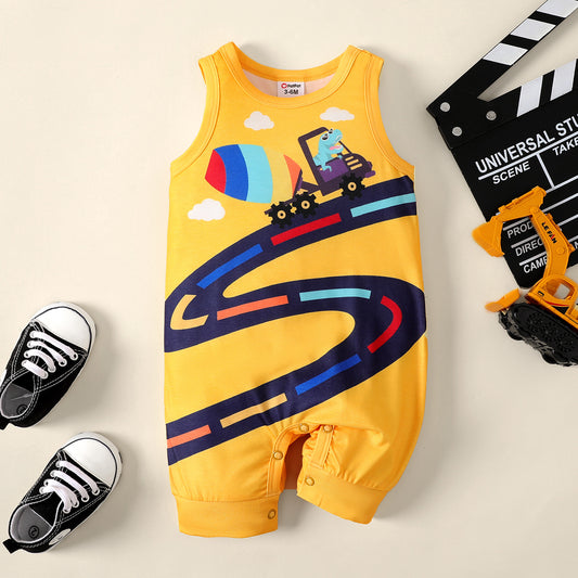 Baby Boy Naia™ Vehicle Car Print Tank Romper