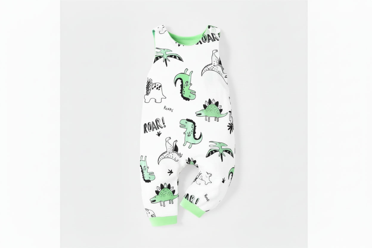Baby  sleeveless Dino Jumpsuit