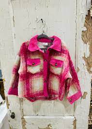 Plaid Button-Front Jacket – Cute Lightweight Fall Outerwear