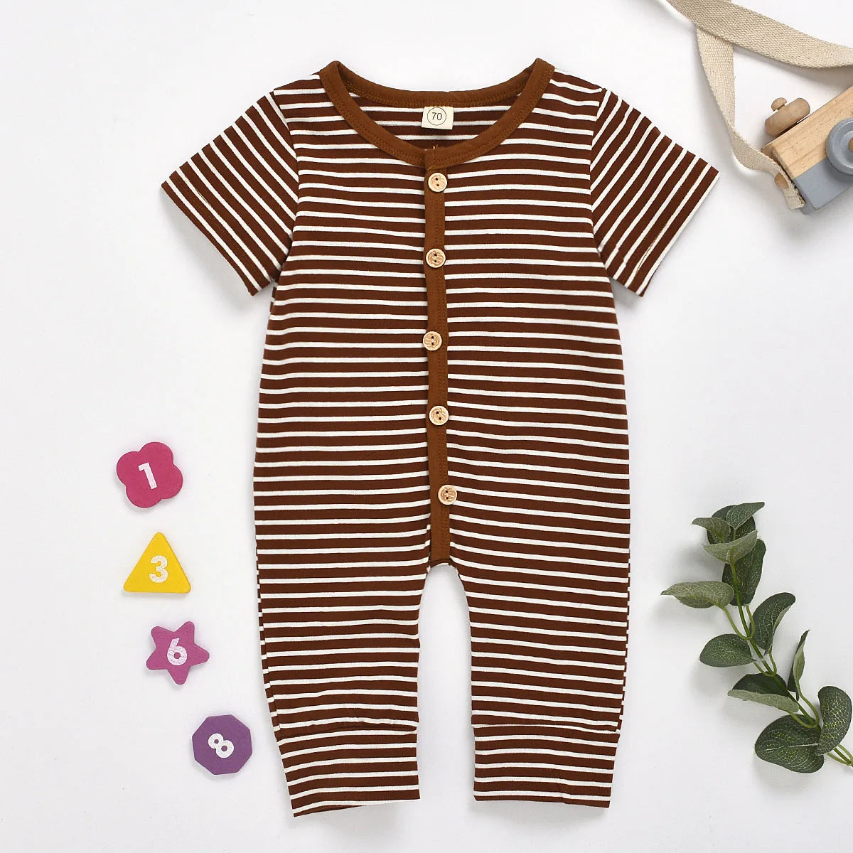 baby allover Short-sleeve Jumpsuit