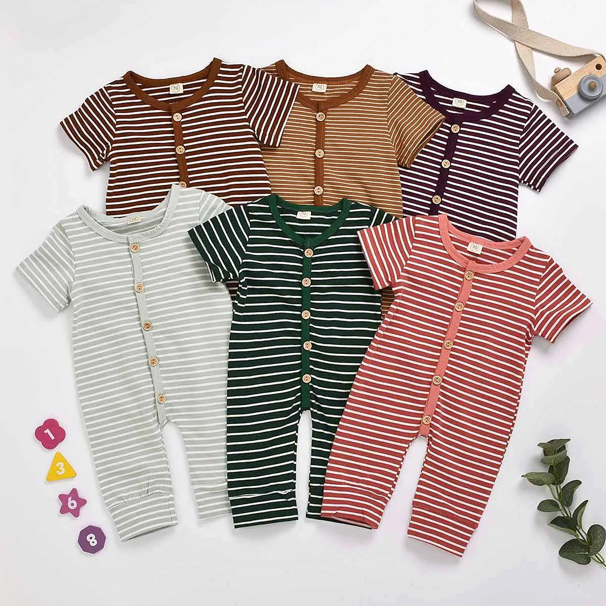 baby allover Short-sleeve Jumpsuit